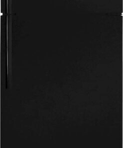 GE – 28 in. Wide 17.5 Cu. Ft. Top-Freezer Refrigerator with LED Interior Lighting – Black