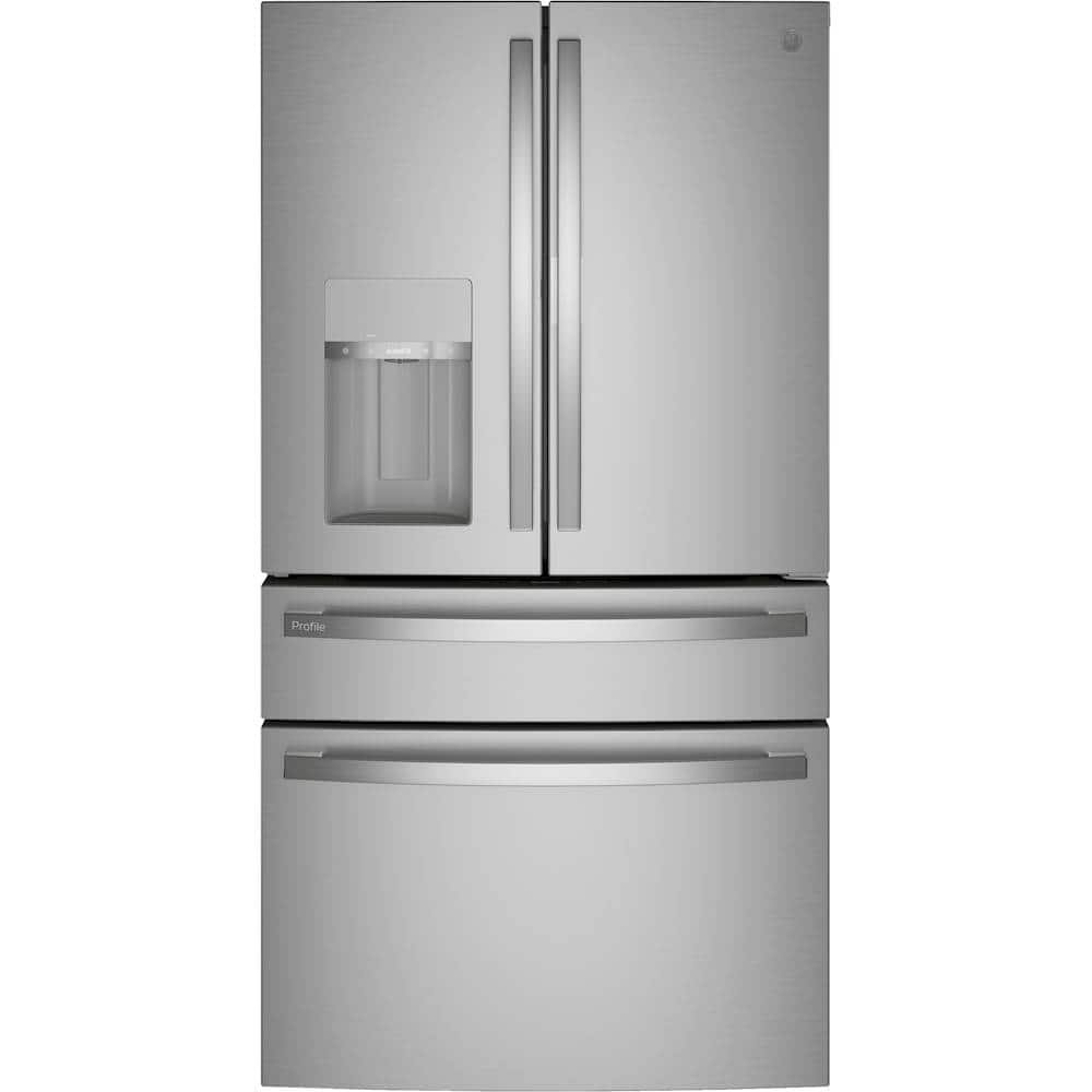 GE Profile – 36 in. Wide 27.9 Cu. Ft. 4-Door French Door Smart Refrigerator with Hands-Free AutoFill – Stainless Steel
