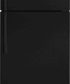 GE – 28 in. Wide 16.6 Cu. Ft. Top-Freezer Refrigerator with Edge-to-Edge Glass Shelves – Black
