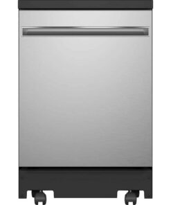 GE – 24″ Portable Dishwasher – Stainless Steel