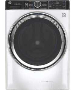 GE – 5.0 Cu Ft High-Efficiency Stackable Smart Front Load Washer w/UltraFresh Vent, Microban Antimicrobial & 1-Step Wash+Dry – White
