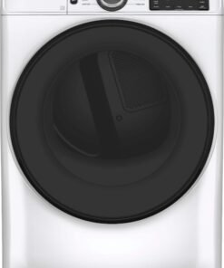 GE – 7.8 Cu. Ft. Stackable Smart 10-Cycle Gas Dryer – White