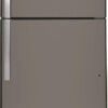 GE – 30 in. Wide 19.2 Cu. Ft. Top-Freezer Refrigerator with Garage Ready Design – Slate
