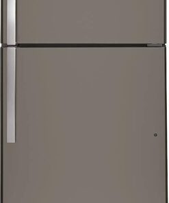 GE – 30 in. Wide 19.2 Cu. Ft. Top-Freezer Refrigerator with Garage Ready Design – Slate