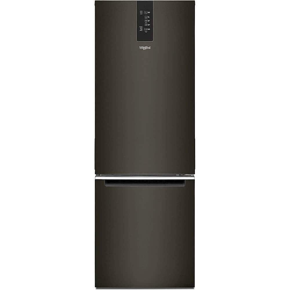 Whirlpool – 24 in. Wide 12.7 cu. ft. Bottom-Freezer Counter-Depth Refrigerator – Black Stainless Steel