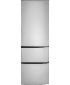 GE – 24 in. Wide 11.9 Cu. Ft. Bottom-Freezer Counter-Depth Refrigerator – Stainless Steel