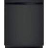 GE – 24″ Top Control Built-In Stainless Steel Tub Dishwasher with Autosense Cycle and 51 dBA – Black