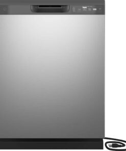 GE – 24″ Front Control Built-In Plastic Tub Dishwasher with Dry Boost and 59 dBA – Stainless Steel
