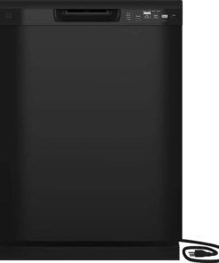 GE – 24″ Front Control Built-In Plastic Tub Dishwasher with Dry Boost and 59 dBA – Black