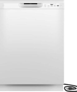 GE – 24″ Front Control Built-In Plastic Tub Dishwasher with Dry Boost and 59 dBA – White