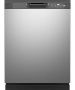 GE – 24″ Front Control Built-In Plastic Tub Dishwasher with Dry Boost and 59 dBA – Stainless Steel
