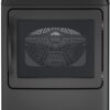 GE Profile – 7.4 Cu. Ft. Smart Electric Dryer with Sanitize Cycle and Sensor Dry – Diamond Gray