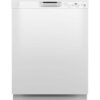 GE – 24″ Front Control Built-In Plastic Tub Dishwasher with Steam + Sanitization and 52 dBA – White