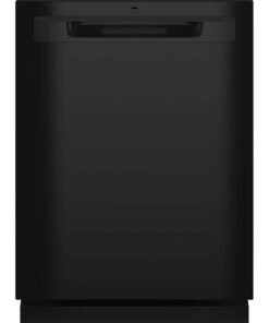 GE – 24″ Top Control Built-In Plastic Tub Dishwasher with 3rd Rack, Bottle Jets and 50 dBA – Black