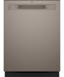 GE – 24″ Top Control Built-In Plastic Tub Dishwasher with 3rd Rack, Bottle Jets and 50 dBA – Slate