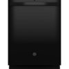 GE – 24″ Top Control Built-In Plastic Tub Dishwasher with Sanitize Cycle and 52 dBA – Black