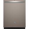 GE – 24″ Top Control Built-In Plastic Tub Dishwasher with Sanitize Cycle and 52 dBA – Slate