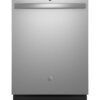 GE – 24″ Top Control Built-In Plastic Tub Dishwasher with Sanitize Cycle and 52 dBA – Stainless Steel