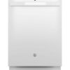GE – 24″ Top Control Built-In Plastic Tub Dishwasher with 3rd Rack, Dry Boost and 50 dBA – White