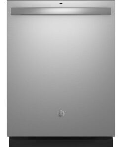 GE – 24″ Top Control Built-In Plastic Tub Dishwasher with 3rd Rack, Sanitize Cycle and 50 dBA – Stainless Steel