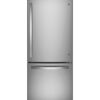 GE – 30 in. Wide 21.0 Cu. Ft. Bottom-Freezer Refrigerator with LED Interior Lighting – Stainless Steel