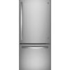 GE – 30 in. Wide 21.0 Cu. Ft. Bottom-Freezer Refrigerator with LED Interior Lighting – Stainless Steel