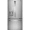GE – 33 in. Wide 23.7 Cu. Ft. French Door Refrigerator with Space Saving Ice Maker – Stainless Steel