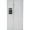 GE – 36 in. Wide 25.3 Cu. Ft. Side-by-Side Refrigerator with External Ice & Water Dispenser – Stainless Steel