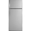 GE – 28 in. Wide 17.5 Cu. Ft. Top-Freezer Refrigerator with Edge-to-Edge Glass Shelves – Stainless Steel