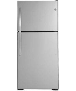 GE – 30 in. Wide 19.2 Cu. Ft. Top-Freezer Refrigerator with Garage Ready Performance – Stainless Steel