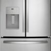 GE – 36 in. Wide 25.6 Cu. Ft. French Door Refrigerator with Space-Saving Ice Maker – Stainless Steel