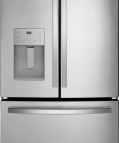 GE – 36 in. Wide 25.6 Cu. Ft. French Door Refrigerator with Space-Saving Ice Maker – Stainless Steel