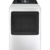 GE Profile – 7.4 Cu. Ft. Smart Gas Dryer with Steam, Sanitize Cycle and Sensor Dry – White