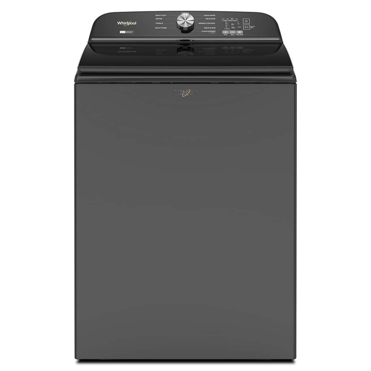 Whirlpool – 5.3 Cu. Ft. High Efficiency Top Load Washer with 2 in 1 Removable Agitator – Volcano Black