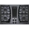 GE Profile – 30 in. Wide 4 Burner Built-In Gas Cooktop with Downdraft Vent – Black
