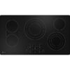 GE Profile – 36 in. Wide 4 Element Electric Built-In Cooktop with Power Boil on Dual-Ring Element – Black