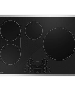 GE Profile – 30 in. Wide 4 Element ENERGY STAR Built-In Touch Control Electric Induction Cooktop with Power Boil – Stainless Steel on Black