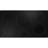 GE Profile – 36 in. Wide 5 Element ENERGY STAR Built-In Touch Control Electric Induction Cooktop with Power Boil – Black
