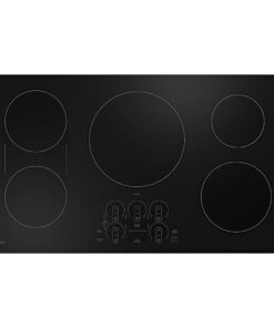 GE Profile – 36 in. Wide 5 Element ENERGY STAR Built-In Touch Control Electric Induction Cooktop with Power Boil – Black