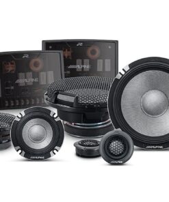 Alpine – R-Series 6.5″ 3-Way Hi-Resolution Component Pro Car Speakers with Glass Fiber Reinforced Cone (Pair) – Black