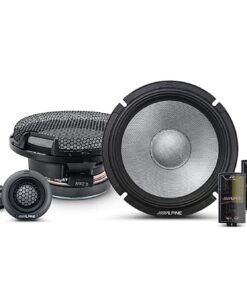 Alpine – R-Series 6.5″ 2-Way Hi-Resolution Component Car Speakers with Glass Fiber Reinforced Cone (Pair) – Black
