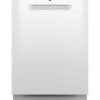 GE – 24″ Top Control Built-In Stainless Steel Tub Dishwasher with 3rd Rack, Santize Cycle and 45 dBA – White