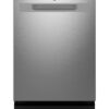 GE – 24″ Top Control Smart Built-In Stainless Steel Tub Dishwasher with 3rd Rack, Sanitize Cycle and 45 dBA – Stainless Steel