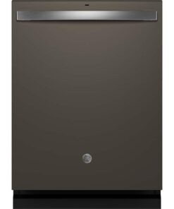 GE – 24″ Top Control Built-In Stainless Steel Tub Dishwasher with 3rd Rack, Sanitize Cycle and 45 dBA – Slate