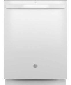 GE – 24″ Top Control Built-In Stainless Steel Tub Dishwasher with 3rd Rack, Sanitze Cycle and 45 dBA – White