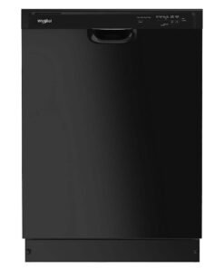 Whirlpool – 24 inch Front Control Built-In Dishwasher with Boost Cycle and 57 dBA – Black
