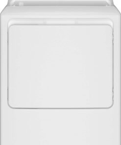 GE – 7.2 Cu. Ft. Gas Dryer with Auto Dry – White with Matte Black