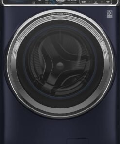 GE Profile – 5.3 Cu. Ft. High-Efficiency Stackable Smart Front Load Washer with Steam and UltraFresh Vent System+ With OdorBlock – Sapphire Blue