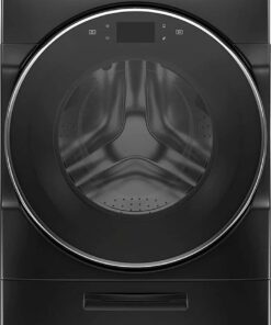 Whirlpool – 5.0 Cu. Ft. High Efficiency Stackable Smart Front Load Washer with Steam and Load & Go XL Dispenser – Black Shadow