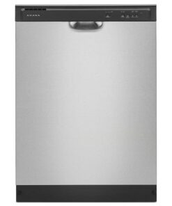Amana – 24″ Front Control Built-In Dishwasher with Triple Filter Wash and 59 dBA – Stainless Steel